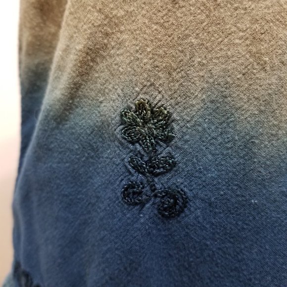 Geeta top Free Size dip dye ombre embroidered boho hippie crochet trim vintage? - Picture 10 of 15